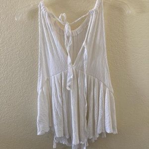 Urban outfitters white coquette blouse